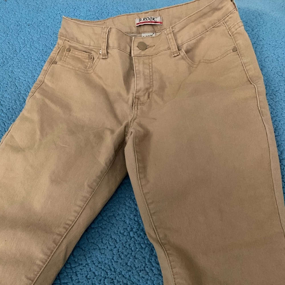 tan jeans
